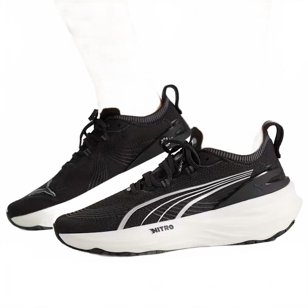 NEW PUMA women's foreverrun nitro 2 shoe in puma black/puma white